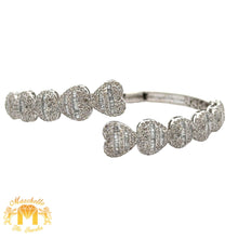 Load image into Gallery viewer, 4 piece deal: 24mm Ladies` Rolex Watch with Stainless Steel Oyster Bracelet + White Gold and Diamond Heart Shape Bracelet