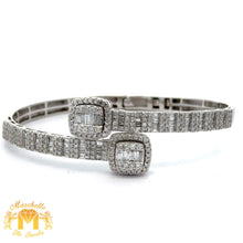 Load image into Gallery viewer, 5 piece deal: Full Factory 42mm AUDEMARS PIGUET (AP) "Panda" Watch + White Gold and Diamond Twin Square Bracelet + 14k White Gold and Diamond Ring + White Gold and Diamond Flower Earrings Set + Gift