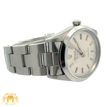 Load image into Gallery viewer, Full factory 34mm Rolex Air-King Watch with Stainless Steel Oyster Bracelet (smooth bezel, silver dial)