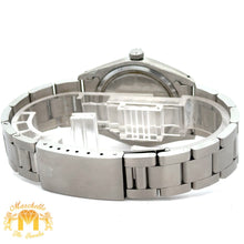 Load image into Gallery viewer, 34mm Rolex Watch with Stainless Steel Oyster Bracelet (silver dial, smooth bezel)
