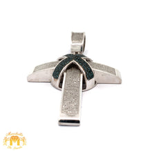 Load image into Gallery viewer, 5ct Diamond 14k White Gold Cross Pendant with Round Diamonds