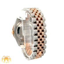 Load image into Gallery viewer, 36mm Iced out Rolex Datejust Watch with Two-Tone Jubilee bracelet