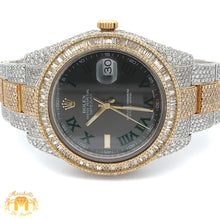 Load image into Gallery viewer, Iced out 41mm Rolex Diamond Watch with Two-Tone Oyster Bracelet