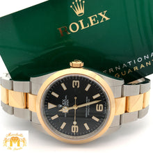 Load image into Gallery viewer, 36mm Rolex Watch with Two-tone Oyster Bracelet (smooth bezel, black dial)