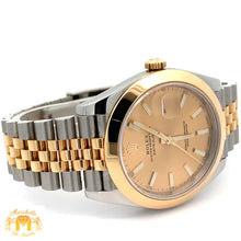 Load image into Gallery viewer, 41mm Rolex Watch with Two-Tone Jubilee Bracelet (smooth bezel, champagne dial)