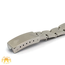 Load image into Gallery viewer, 24mm Ladies` Rolex Watch with Stainless Steel Oyster Bracelet (diamond bezel, white dial)
