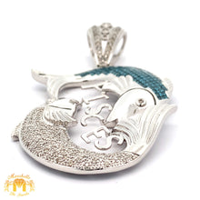 Load image into Gallery viewer, 5ct Diamonds 14k White Gold Pisces Pendant with Princess Cut and Round Diamonds