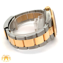Load image into Gallery viewer, 36mm Rolex Watch with Two-tone Oyster Bracelet (smooth bezel, black dial)