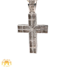 Load image into Gallery viewer, 4ct Diamonds and White Gold Cross Pendant with Round Diamonds