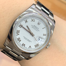 Load image into Gallery viewer, 36mm Rolex Watch with Stainless Steel Oyster Bracelet (engraved model, model number: 116200)