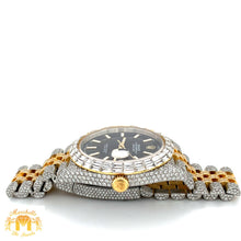 Load image into Gallery viewer, Iced out 41mm Rolex Datejust Watch with Two-tone Jubilee Bracelet