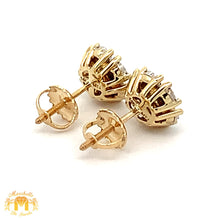 Load image into Gallery viewer, 4 piece deal: Gold and Diamond Cross Pendant + Martini Gold&Diamond Tennis Chain + Complimentary gold&diamond Earrings Set+ Gift from Marchello the Jeweler