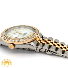 Load image into Gallery viewer, 36mm Rolex Datejust Watch with Two-Tone Jubilee Bracelet (extra large custom diamond bezel)