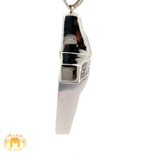 Load image into Gallery viewer, 9ct Diamonds 14k White Gold Cross Pendant with Princess Cut Diamonds