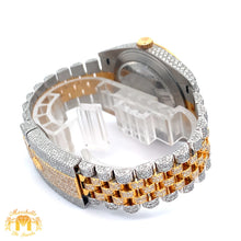 Load image into Gallery viewer, Iced out 41mm Rolex Diamond Watch with Two-Tone Jubilee Bracelet