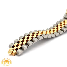 Load image into Gallery viewer, 36mm Rolex Datejust Watch with Two-Tone Jubilee Bracelet (extra large custom diamond bezel)