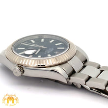 Load image into Gallery viewer, 41mm Rolex Watch with Stainless Steal Oyster Bracelet (fluted bezel, blue dial)