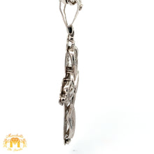 Load image into Gallery viewer, 4.25ct Diamonds 14k White Gold Cross Pendant with Round and Princess Cut Diamonds
