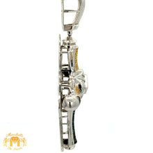 Load image into Gallery viewer, 3.5ct Diamonds and White Gold Cross Pendant with Round Diamonds