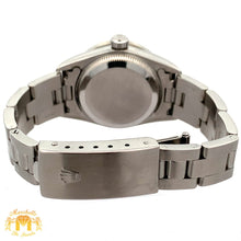 Load image into Gallery viewer, 24mm Ladies` Rolex Watch with Stainless Steel Oyster Bracelet (diamond bezel, white dial)