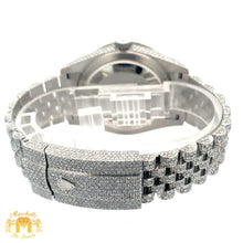 Load image into Gallery viewer, Iced out 42mm Rolex Sky-Dweller Watch with Stainless Steel Jubilee Bracelet
