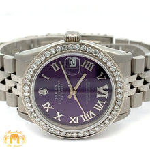 Load image into Gallery viewer, 31mm Rolex Watch with Stainless Steel Jubilee Bracelet (custom diamond bezel)
