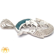 Load image into Gallery viewer, 5ct Diamonds 14k White Gold Pisces Pendant with Princess Cut and Round Diamonds