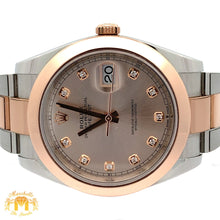 Load image into Gallery viewer, 41mm Rolex Watch with Two-Tone Oyster Bracelet (factory diamond dial)