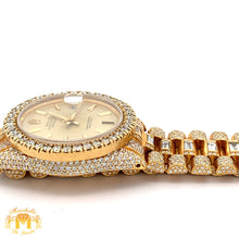Load image into Gallery viewer, Iced out 31mm Rolex Presidential Watch with Baguettes and Round Diamonds