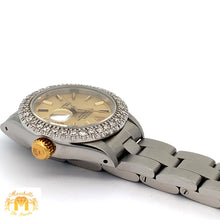 Load image into Gallery viewer, 26mm Ladies`Rolex Datejust Watch with Stainless Steel Oyster Bracelet (diamond bezel, champagne dial)