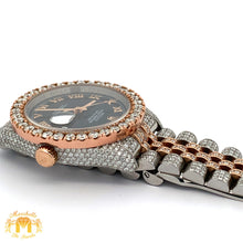 Load image into Gallery viewer, 36mm Iced out Rolex Datejust Watch with Two-Tone Jubilee bracelet