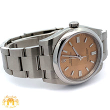 Load image into Gallery viewer, Full factory 36mm Rolex Watch with Stainless Steel Oyster Bracelet (Champagne dial with white hour markers)(Model number: 116000)