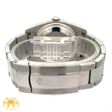 Load image into Gallery viewer, Full factory 34mm Rolex Air-King Watch with Stainless Steel Oyster Bracelet (engraved model, silver dial with pink hour markers)