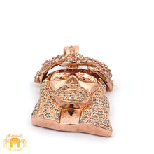 Load image into Gallery viewer, Rose Gold and Diamond Jesus Face Pendant with Round Diamonds