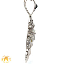 Load image into Gallery viewer, 7ct Diamonds 14k White Gold Cross Pendant with Princess Cut and Round Diamonds