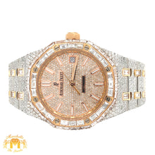 Load image into Gallery viewer, Iced out 37mm Audemars Piguet Two-tone Rose Gold AP Diamond Watch