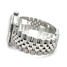 Load image into Gallery viewer, 36mm Rolex Diamond Watch with Stainless Steel Jubilee Bracelet (diamond red dial and diamond bezel)