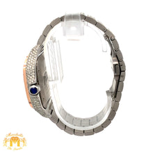 Load image into Gallery viewer, 3 piece deal: 40mm Iced out Cartier Watch + Diamond Earrings + Gift from Marchello the Jeweler