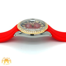 Load image into Gallery viewer, 36mm Rolex Datejust Watch with Rubber Band (choose your color)