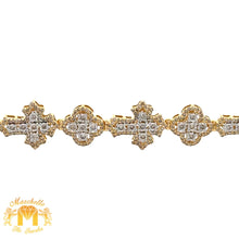 Load image into Gallery viewer, Yellow Gold & Diamond Cross Bracelet and Yellow gold & diamond  Ring