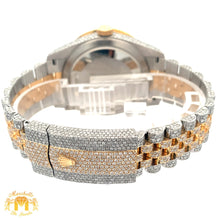 Load image into Gallery viewer, Iced out 42mm Rolex Sky-Dweller Watch with Two-Tone Jubilee Bracelet