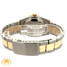 Load image into Gallery viewer, 36mm Rolex Watch with Two-Tone Oyster Bracelet (green dial with diamond Arabic numerals)