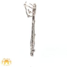 Load image into Gallery viewer, VVS/vs high clarity diamonds set in a 18k White Gold Dangling Diamond Earrings