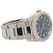 Load image into Gallery viewer, 36mm Rolex Watch with Stainless Steel Oyster Diamond Bracelet (royal blue dial, diamond bezel)