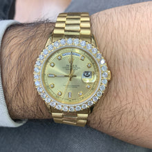 Load image into Gallery viewer, 36mm 18k gold Rolex Presidential Watch (diamond bezel and dial, quick-set)