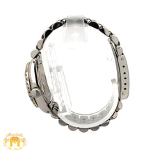 Load image into Gallery viewer, 26mm Ladies` Rolex Datejust Watch with Stainless Steel Jubilee Bracelet (red mother of pearl (MOP)dial with diamonds)