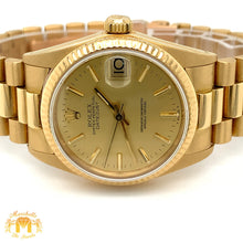 Load image into Gallery viewer, 31mm 18k Yellow Gold Rolex Presidential Datejust Watch (fluted bezel)