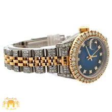 Load image into Gallery viewer, 26mm Ladies`Rolex Watch with Two-Tone Jubilee Diamond Bracelet (factory diamond dial, custom diamond bezel)