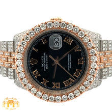 Load image into Gallery viewer, 36mm Iced out Rolex Datejust Watch with Two-Tone Jubilee bracelet