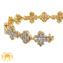 Load image into Gallery viewer, Yellow Gold & Diamond Cross Bracelet and Yellow gold & diamond  Ring